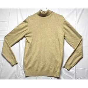 XRAY Jeans Extra Fine Fibers Sweater Mens Small Khaki Viscose Turtleneck Winter